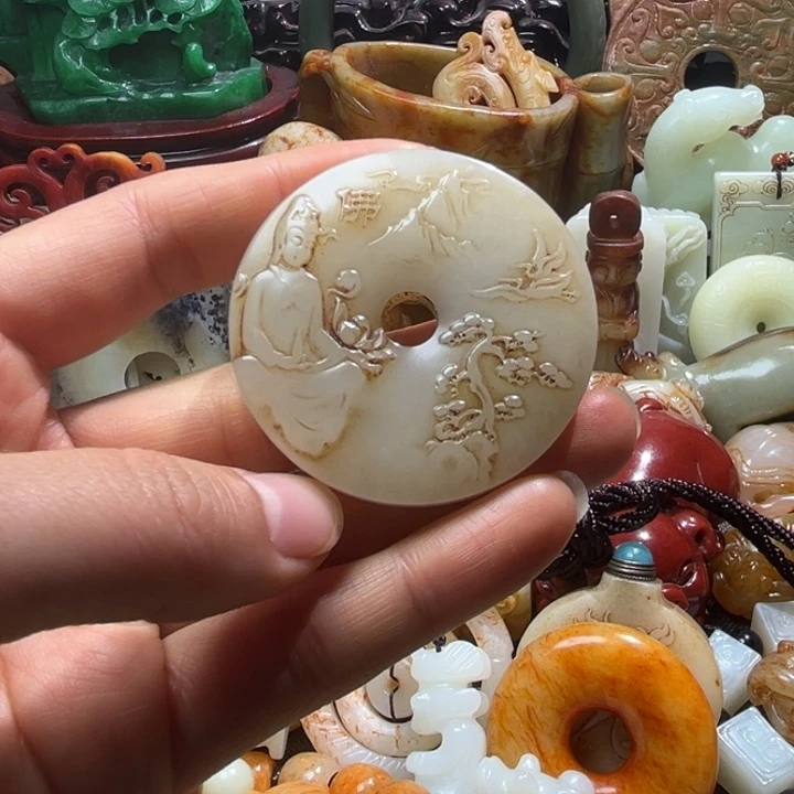 和田玉未镶嵌挂件