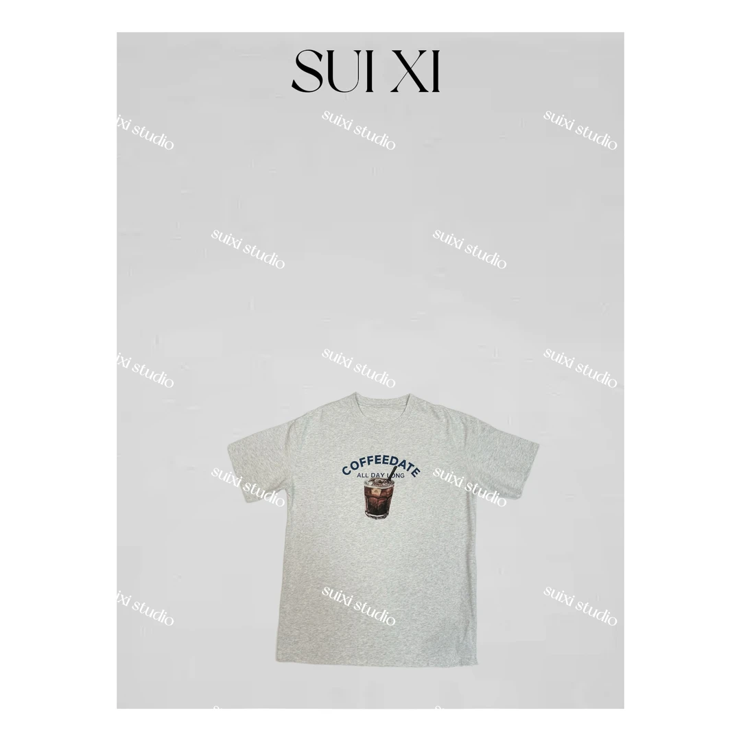 (259369)SUIXI时尚百搭咖啡T