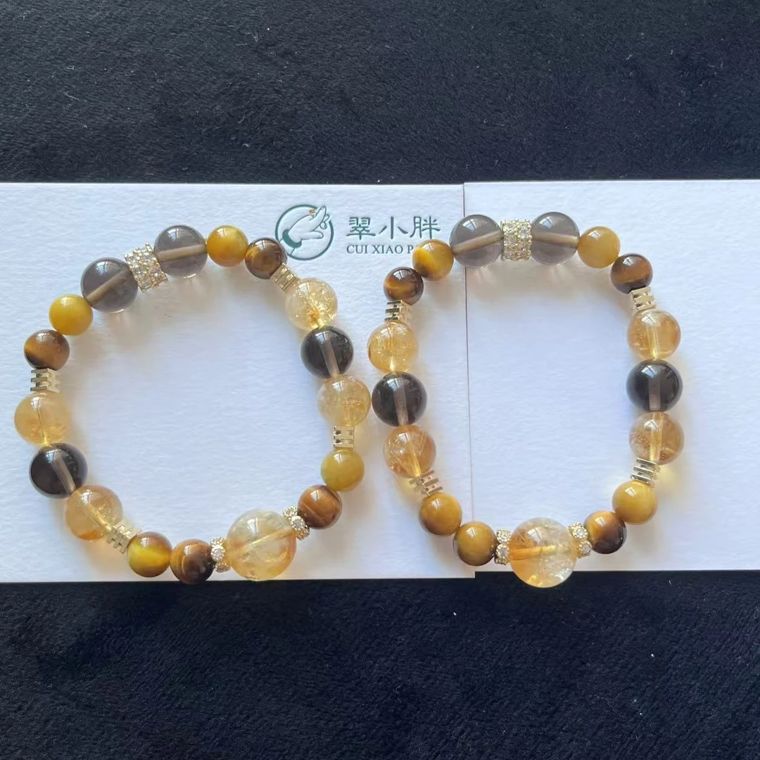 翠小胖珠宝 黄水晶玛瑙手串多样性发1