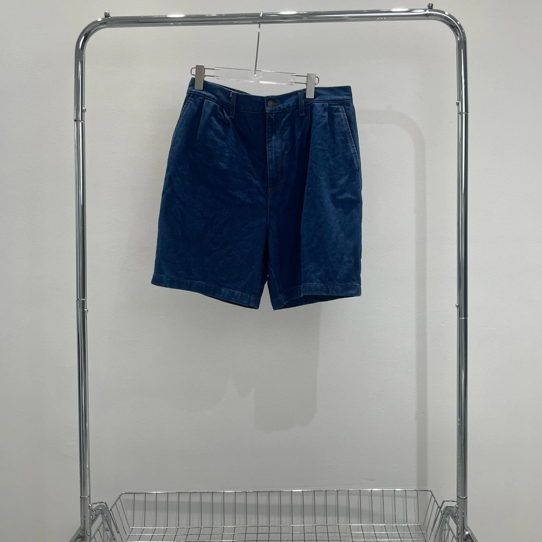 99新 GUCCI/古驰 牛仔蓝色 刺绣logo短裤 YY00073 尺码52