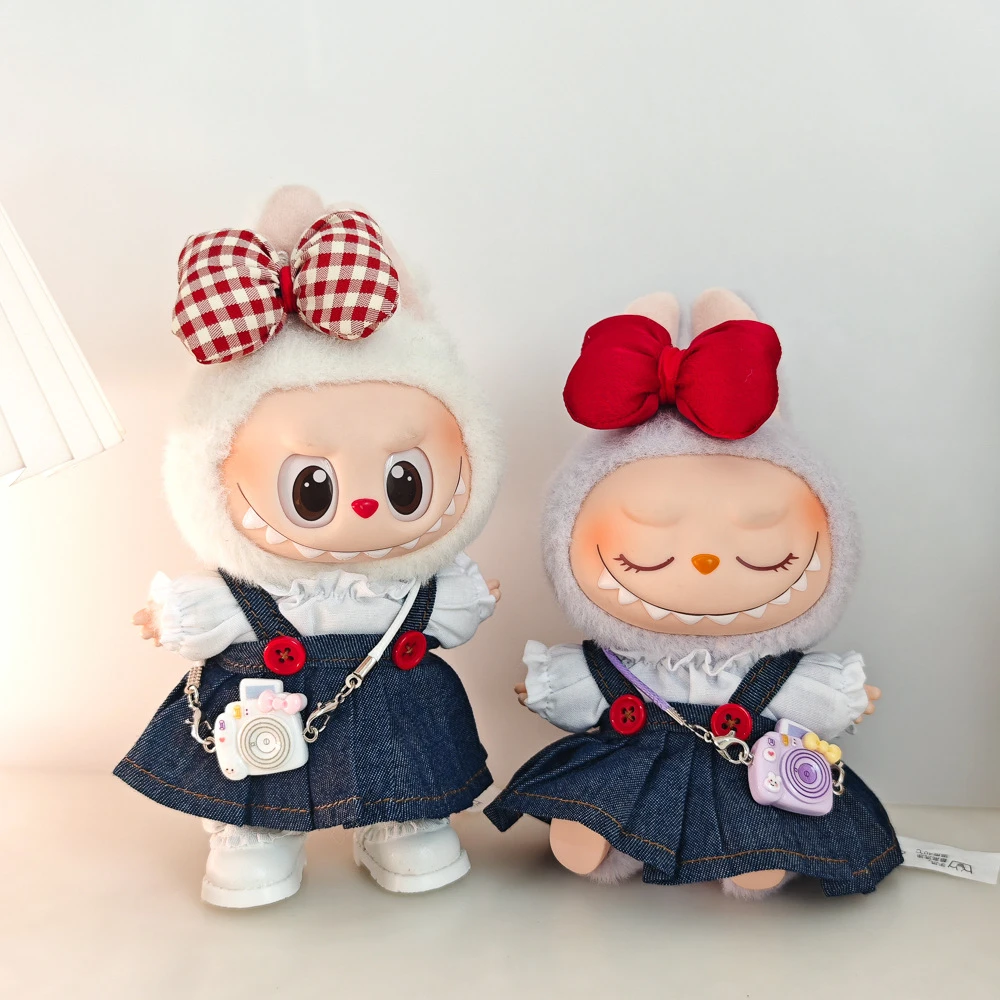 17cm拉布布娃衣坐坐派对一代二代三代公仔衣服马卡龙替换裙子