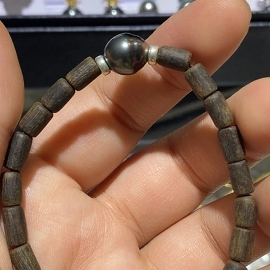 银S925镶嵌海水珍珠手链9