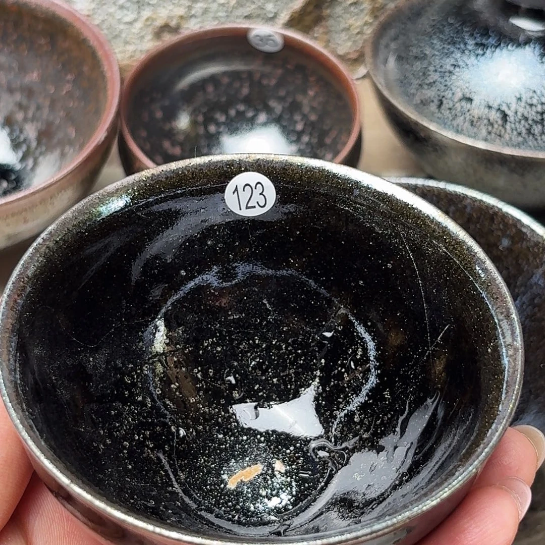 茶盏义兴龙窑建盏123微瑕