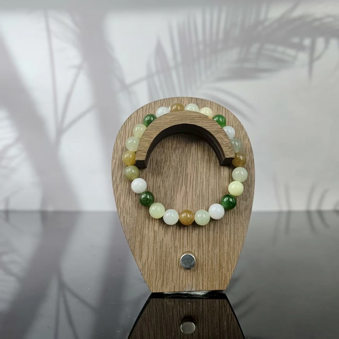 P和田玉多宝圆珠手串（卡8）0250