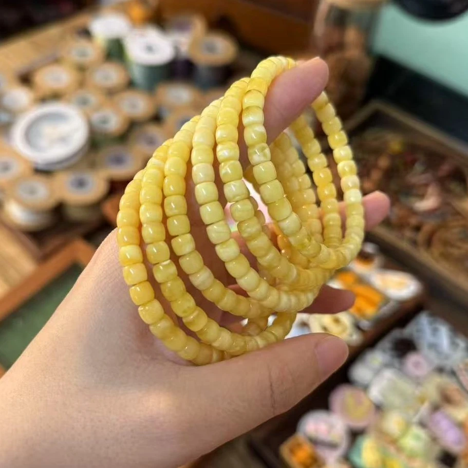 【蛙家】蜜蜡手串精工6mm多样性发其一