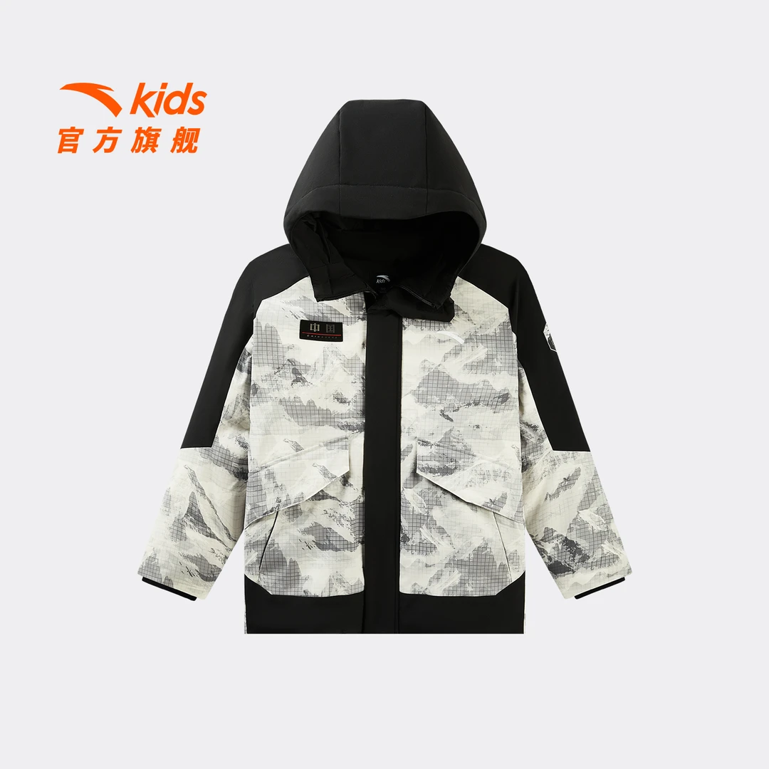 安踏儿童男大童羽绒服2025年冬款上新舒适保暖青少年四防热返外套