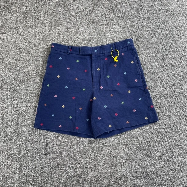 全新未使用 GUCCI/古驰 8408/蓝色小蜜蜂刺绣满印短裤/52码/99新