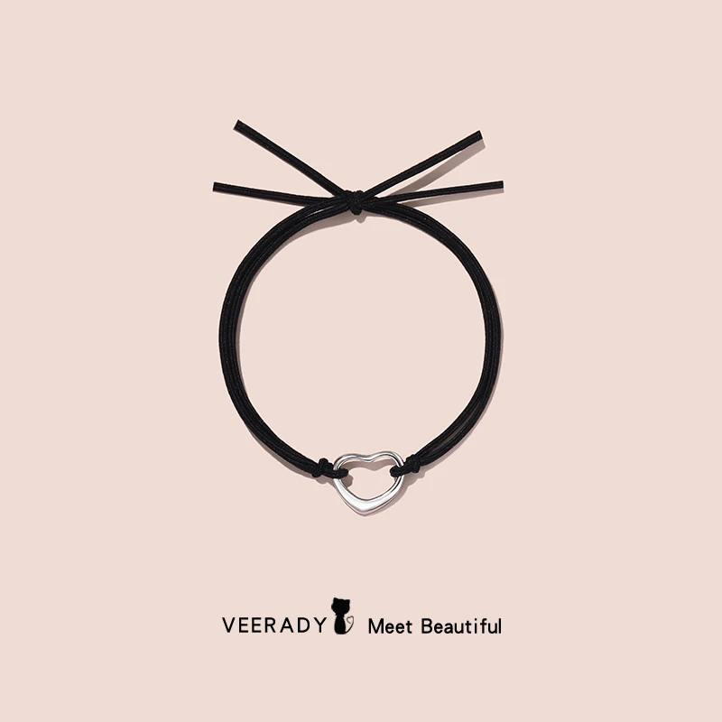 925纯银情侣小皮筋女扎头绳发绳发圈送给男朋友带男友专属不勒手