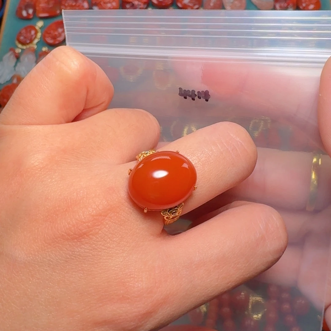 南红玛瑙南红银S925镶嵌