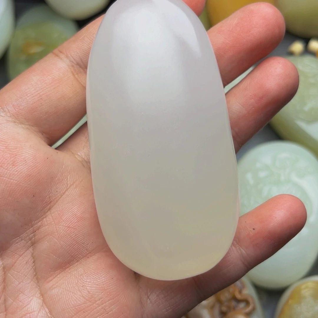 石材方解石手把件