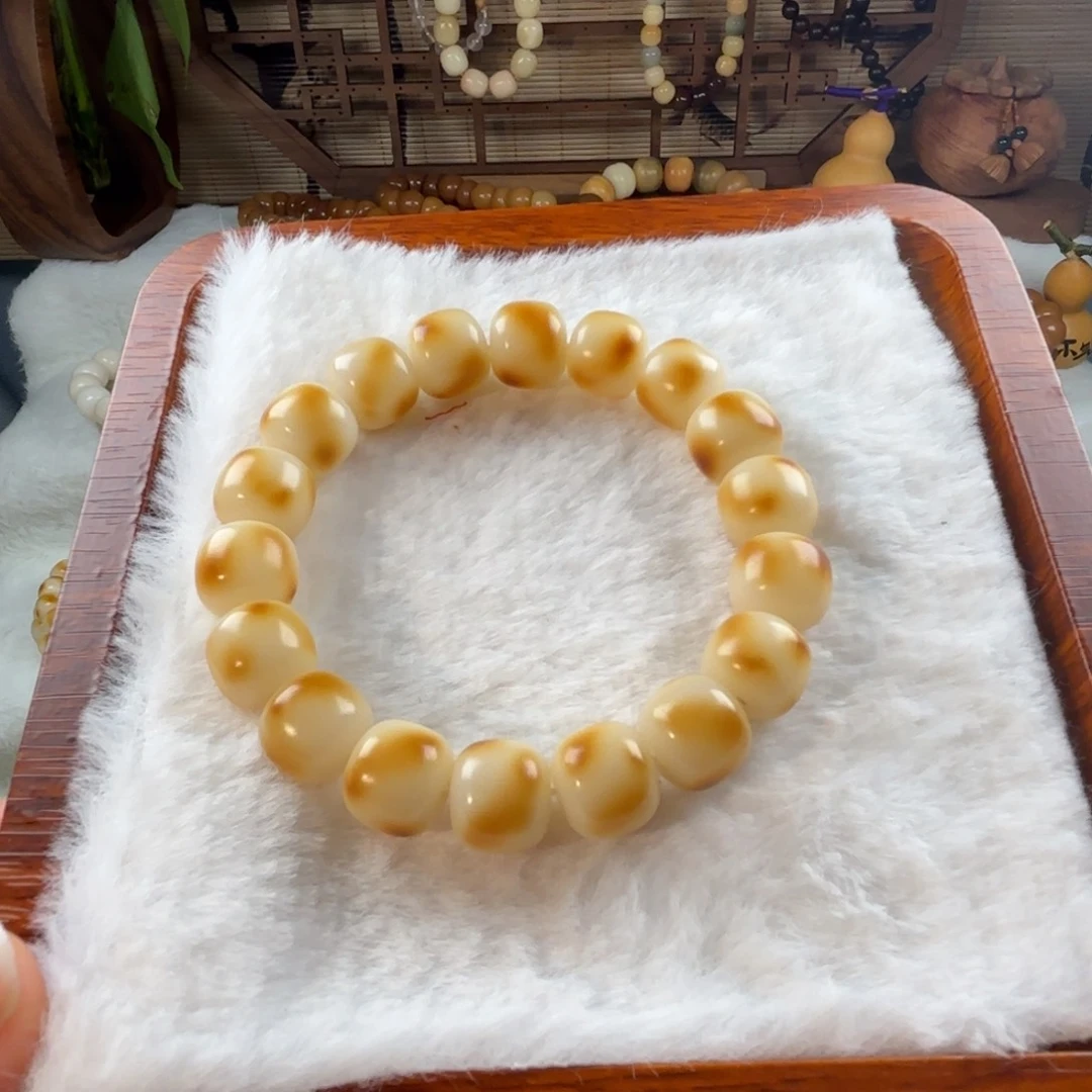 菩提根/象牙果手串炭烧虎皮