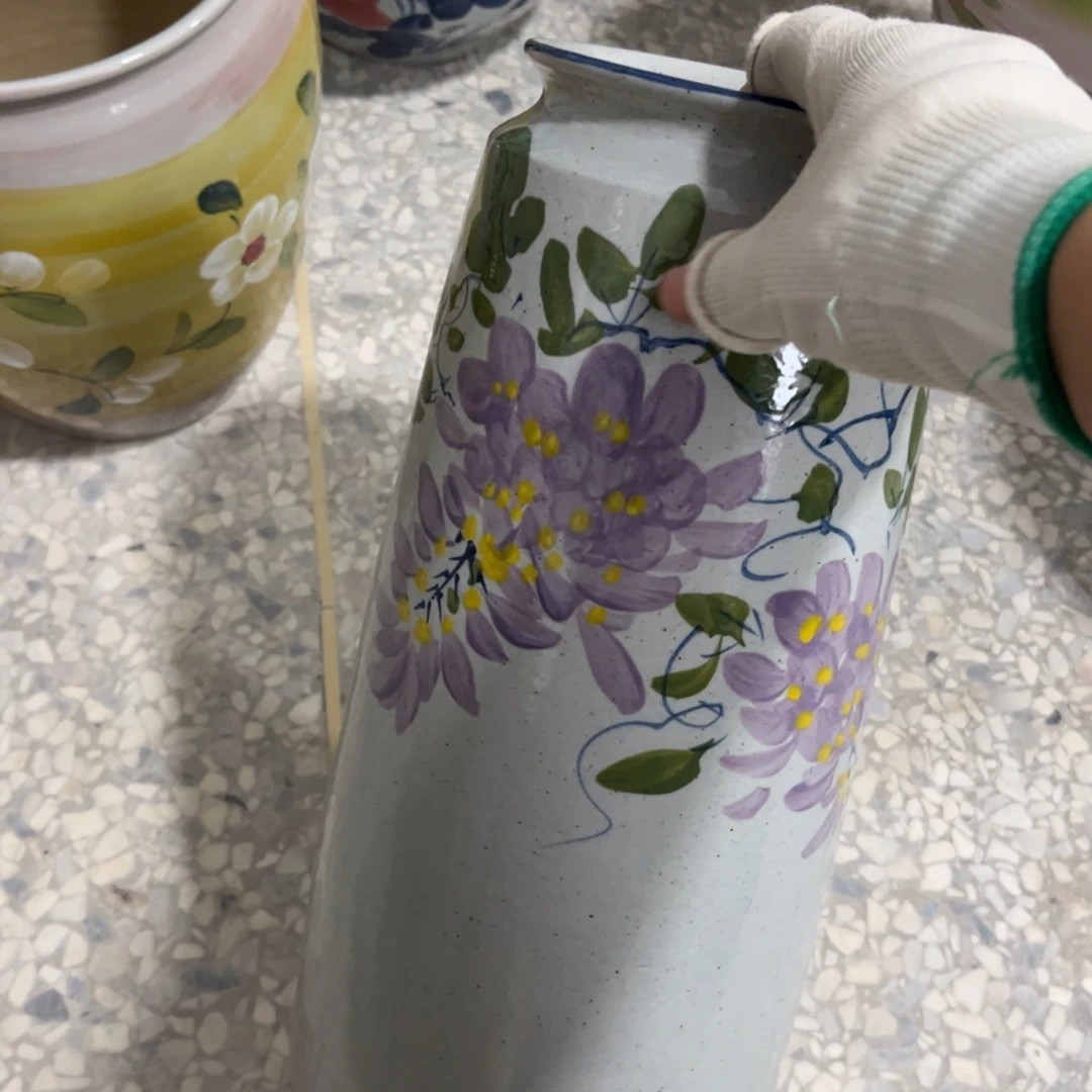 糖***可景德镇陶瓷花盆花盆瑕疵