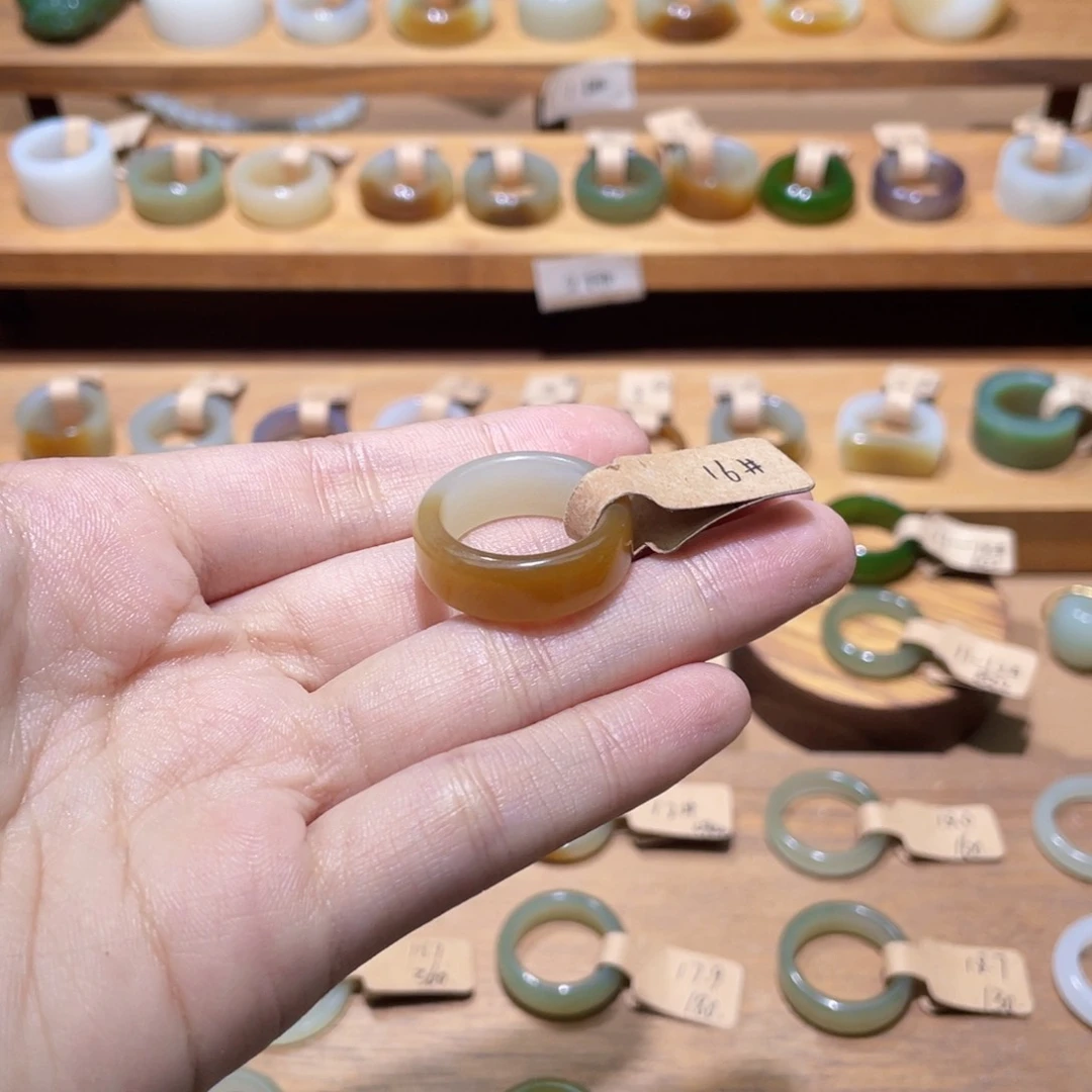 和田玉戒指未镶嵌鑫*17.6