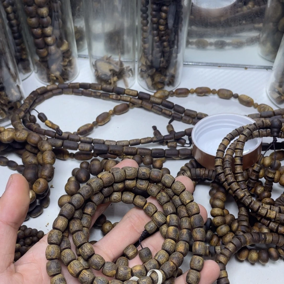 非***械沉香沉香碎屑+0.8鼓珠多圈44克加