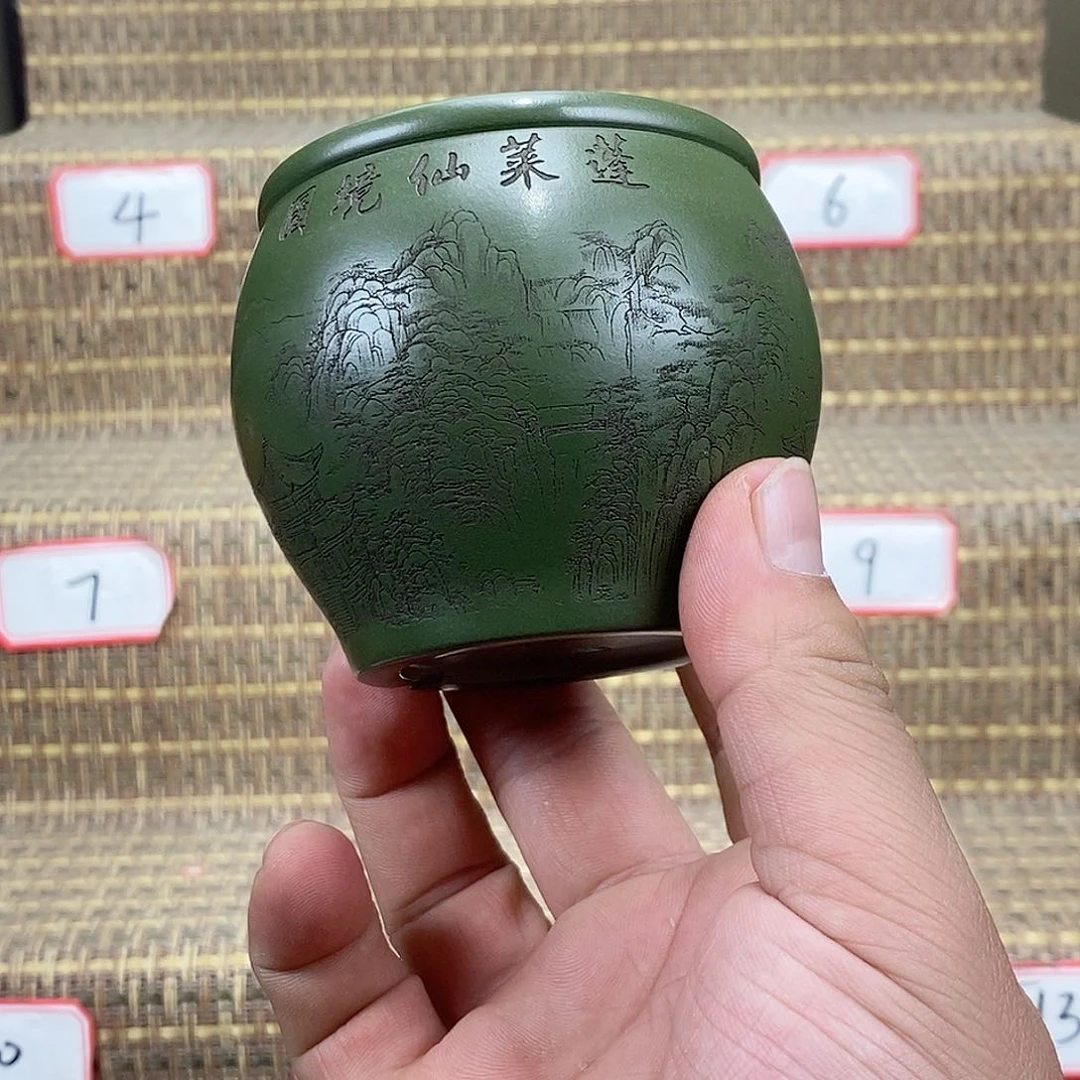 紫砂花盆我在等一