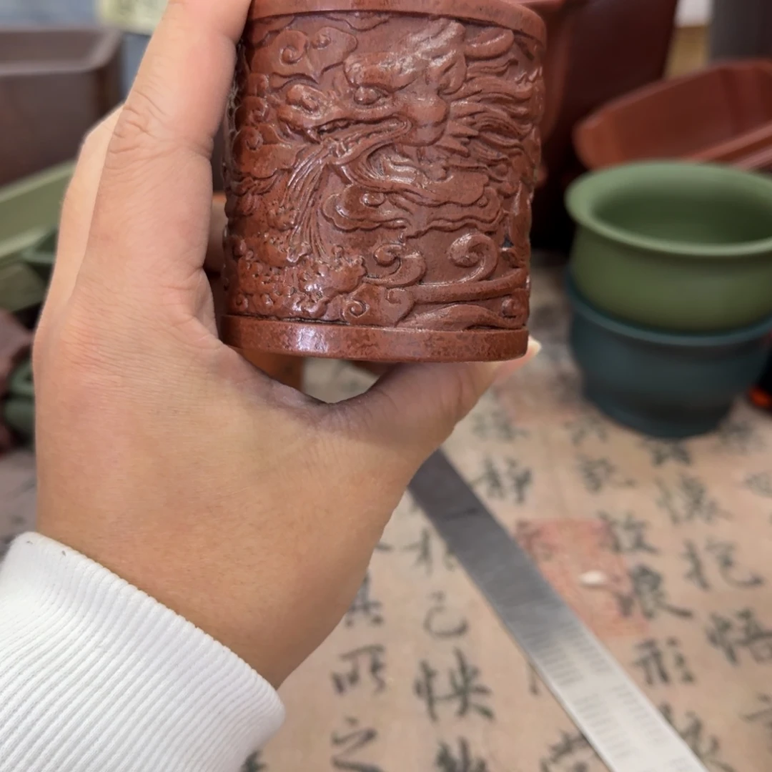 紫砂花盆宜兴紫砂正品6x6.5