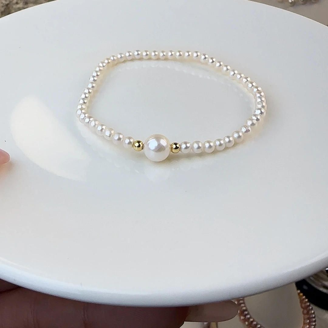 手绳未镶嵌淡水珍珠3.5mm微瑕