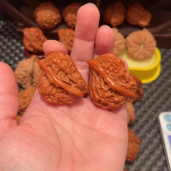 文玩核桃把件海**人小鸟