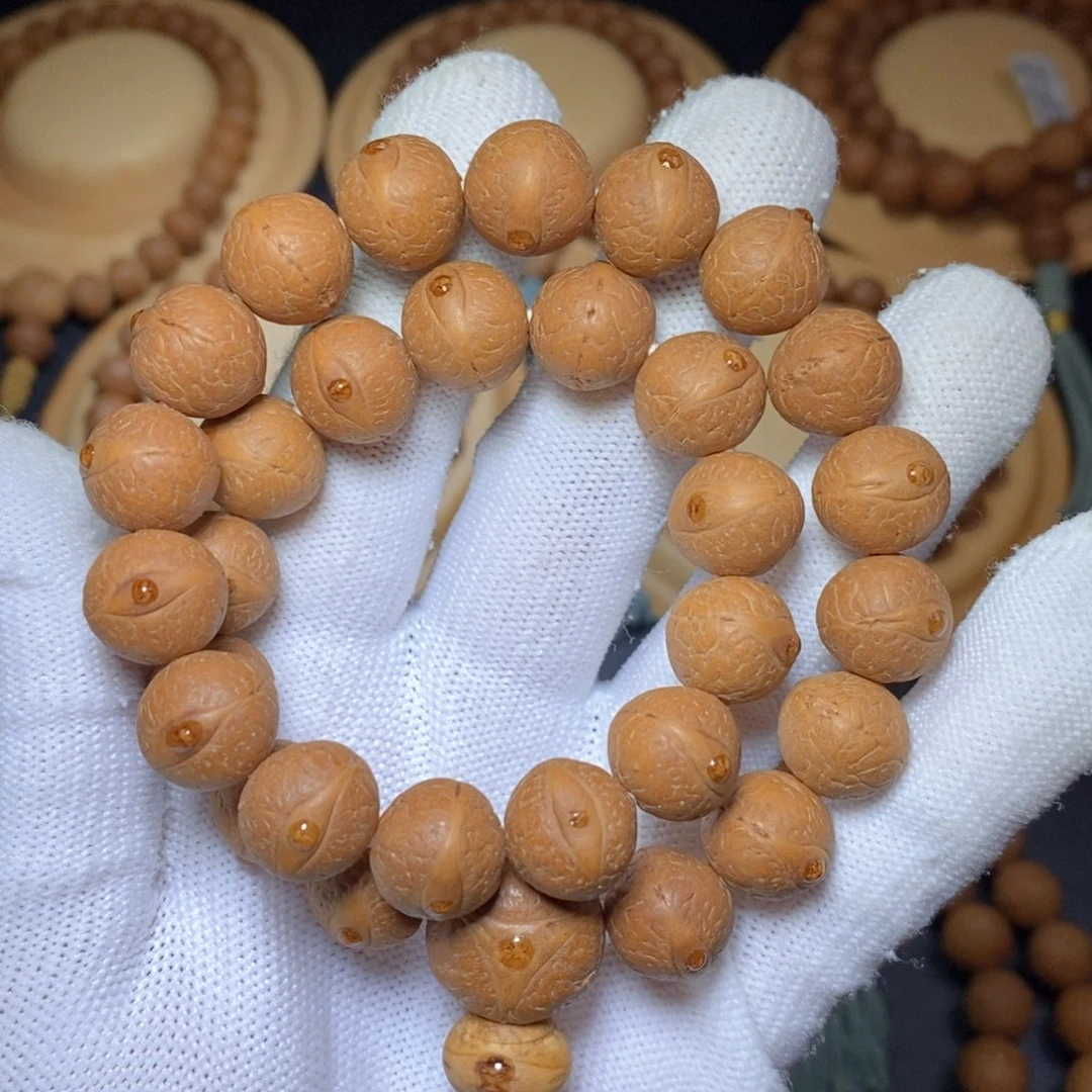 吊坠凤眼菩提12.5mm新籽红皮丹凤眼 手持30颗