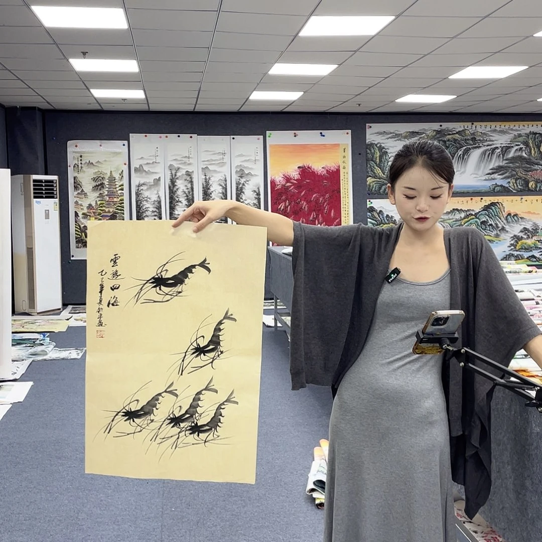 国画作品小姐姐放漏…
