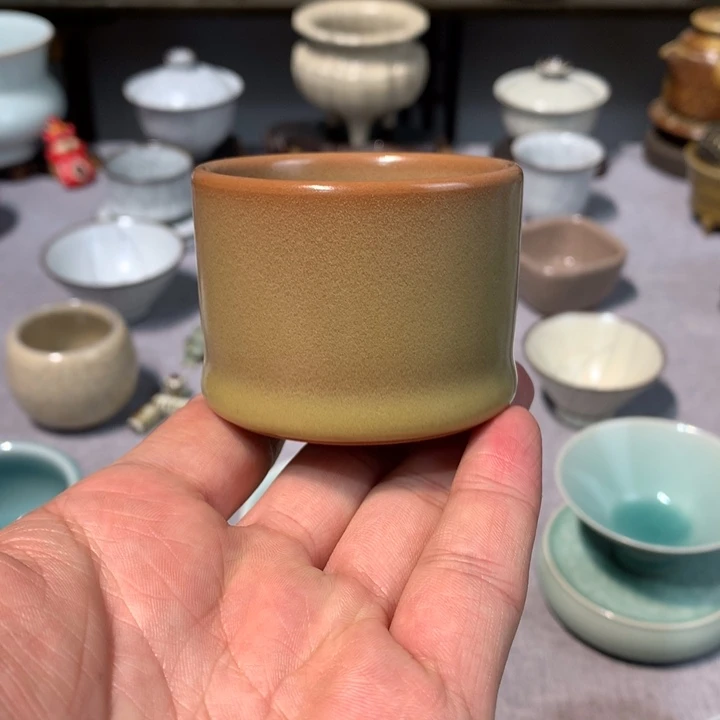 龙泉青瓷手工扳指杯