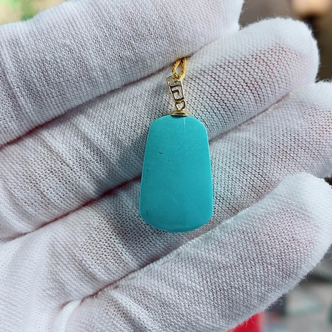 18K金镶嵌绿松石珠宝奇石