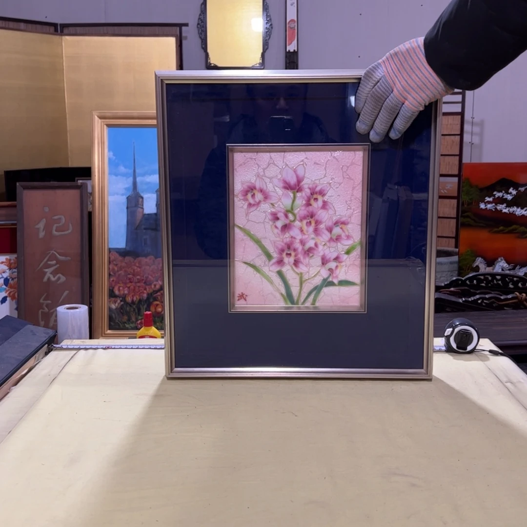 绘画小****?屏风框画版画油画日本回流