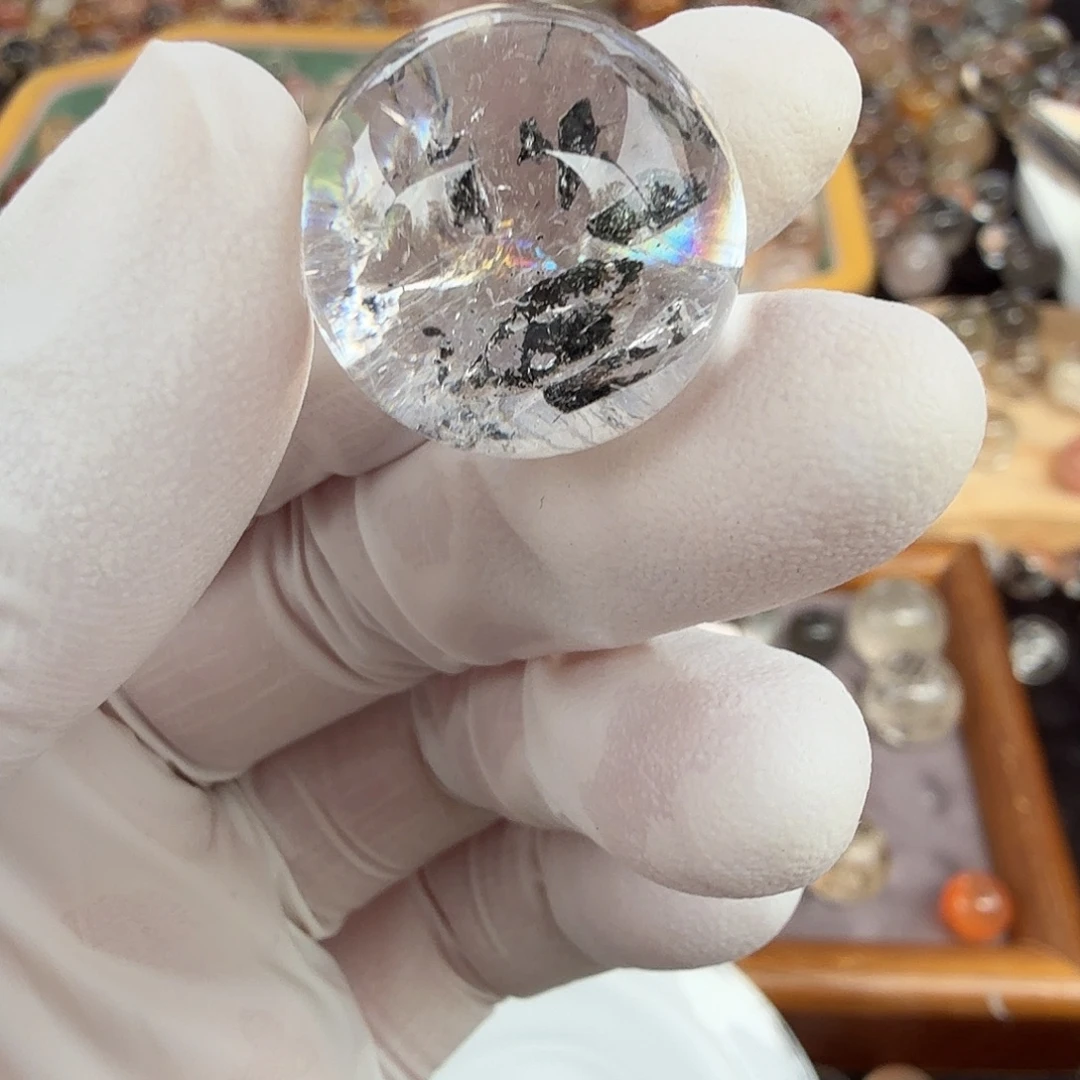 超***莹水晶珠宝半成品未镶嵌流沙18mm定制不退换