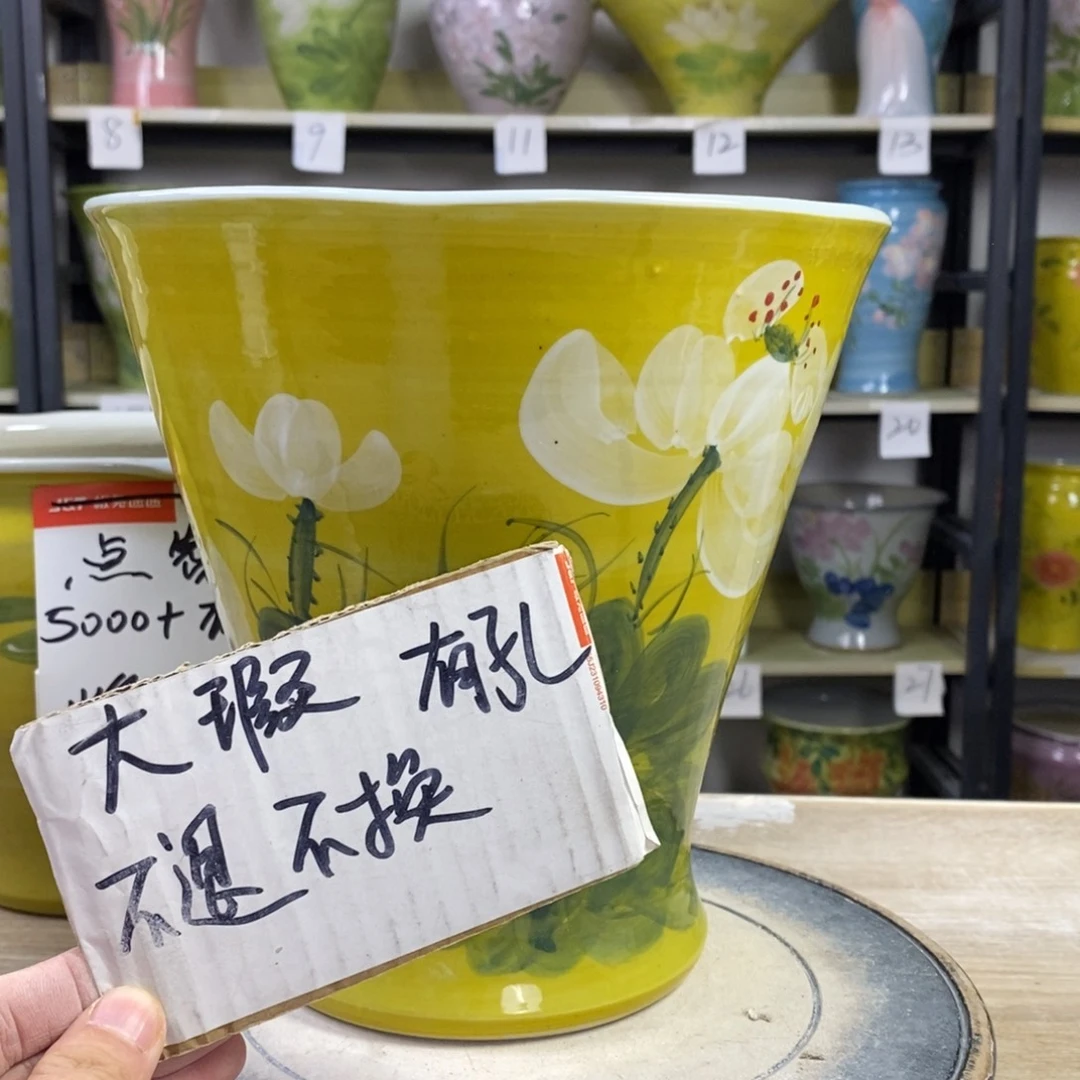 景德镇手工手绘陶瓷花盆