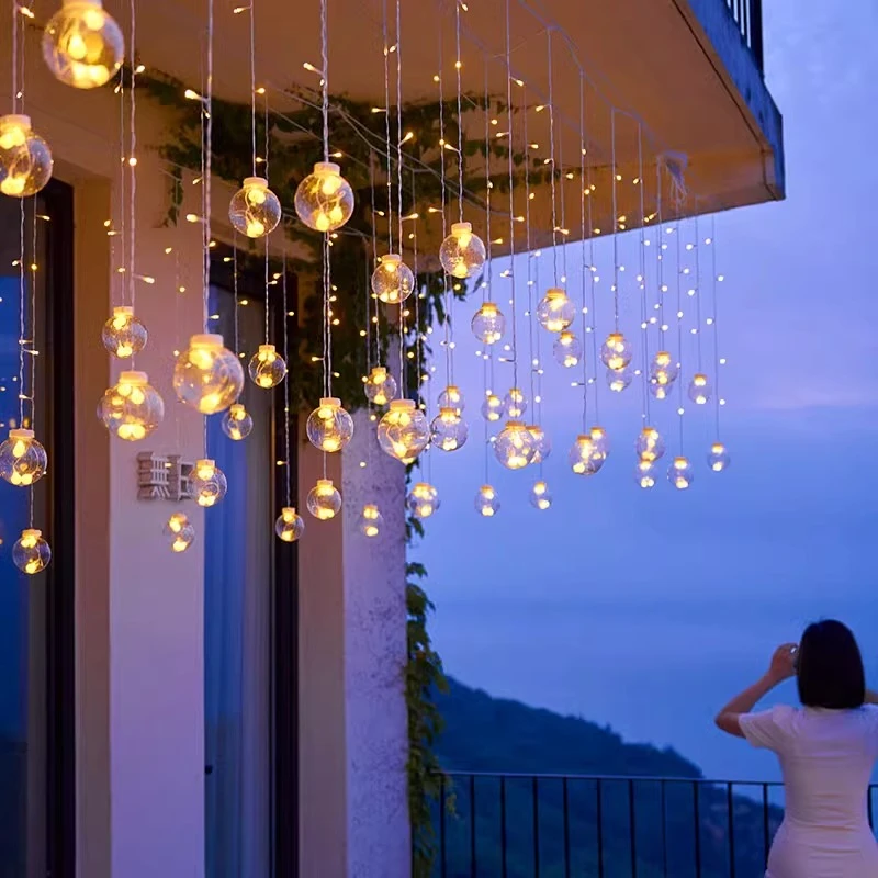 星星灯太阳能灯串彩灯许愿球防水户外庭院花园阳台景观装饰氛围灯
