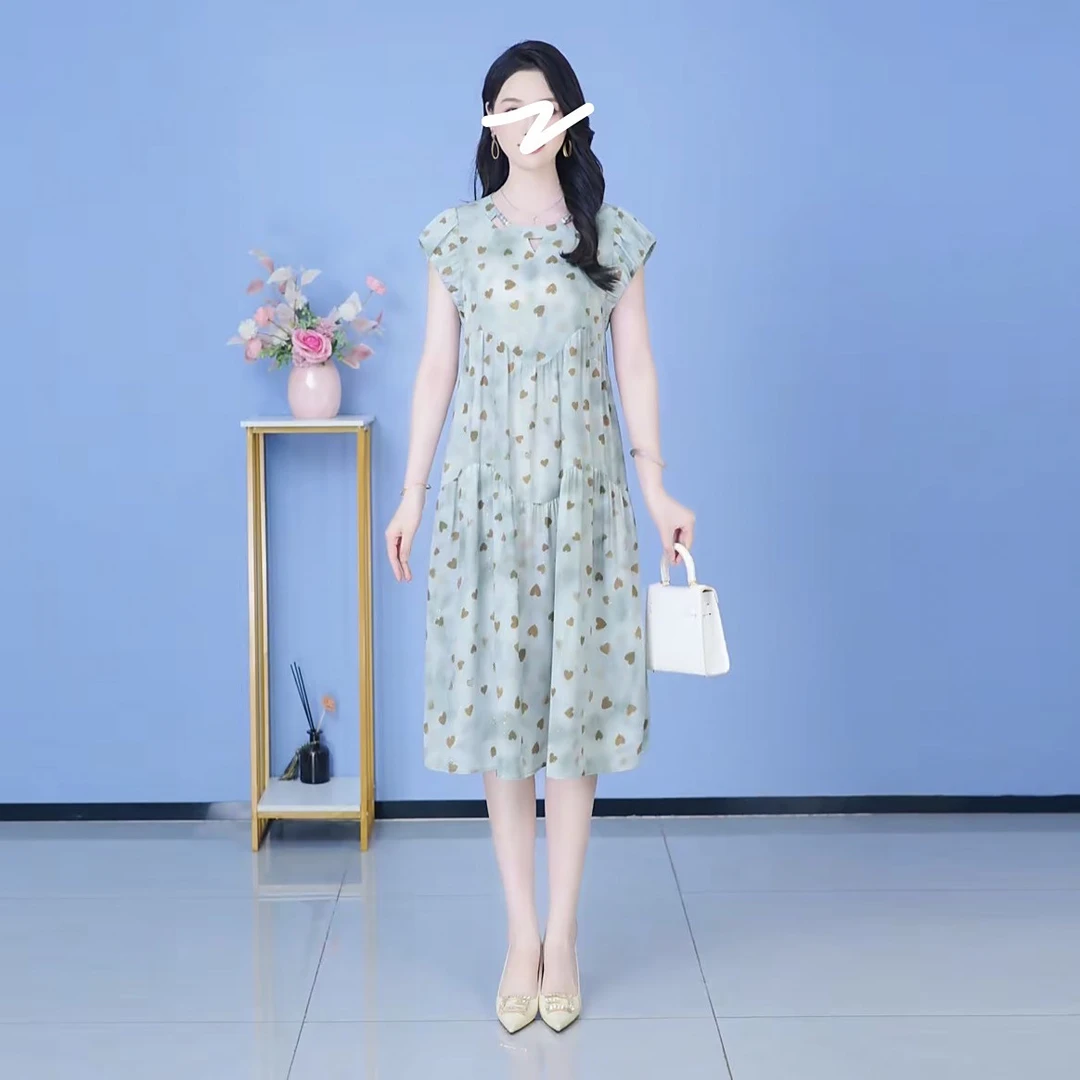 【SCC288】2025年夏季新款时尚优雅减龄连衣裙显瘦气质