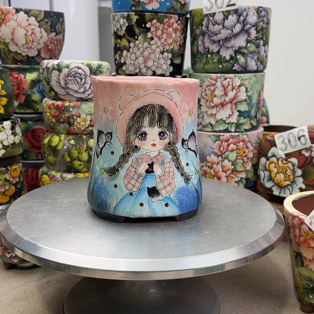 景德镇陶瓷花盆景德镇陶瓷花盆