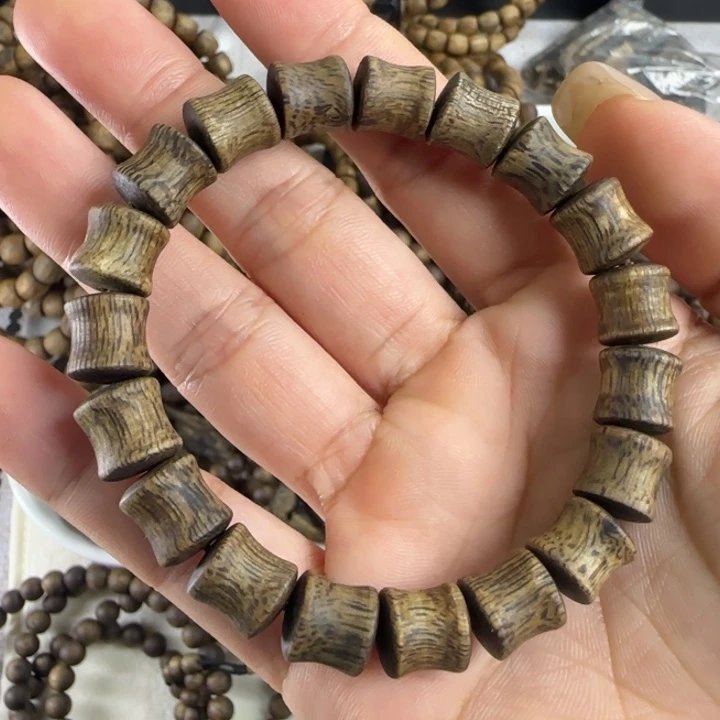 沉香碎屑沉香竹节单圈6克