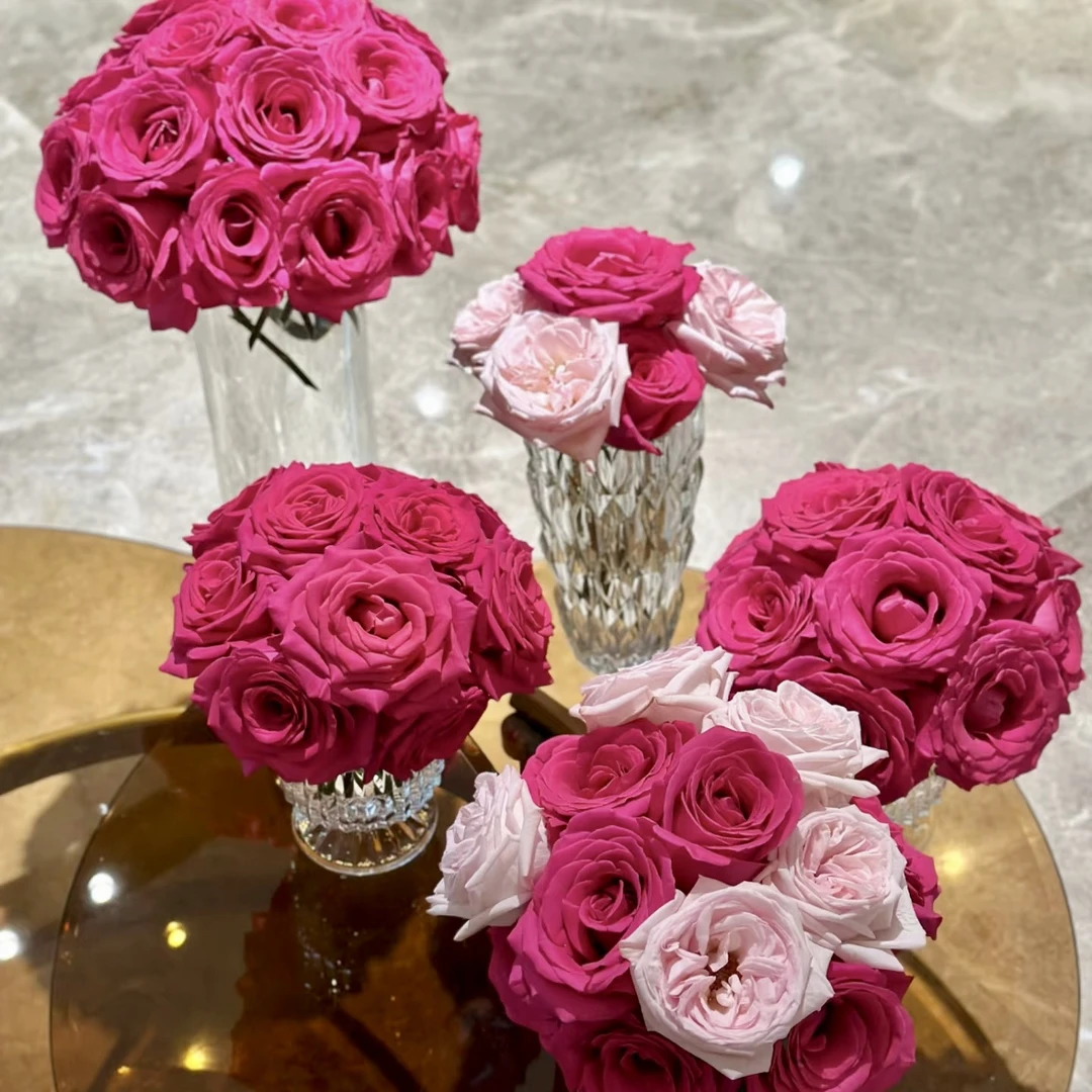 【浓香组合】弗洛伊德10枝+粉荔枝10枝 高货玫瑰鲜花顺丰1单包邮