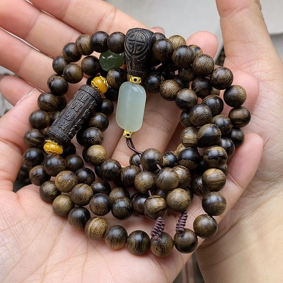 手串沉香5****姐越南芽庄白棋楠虎皮瘤疤