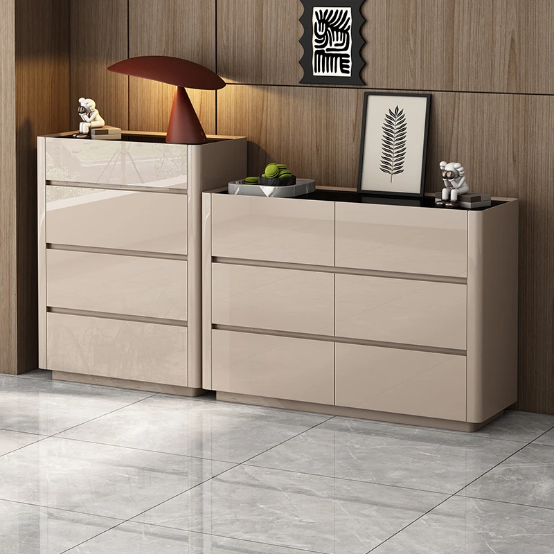 轻奢高级感五斗柜卧室床尾置物柜靠墙储物柜客厅抽屉收纳柜八斗柜