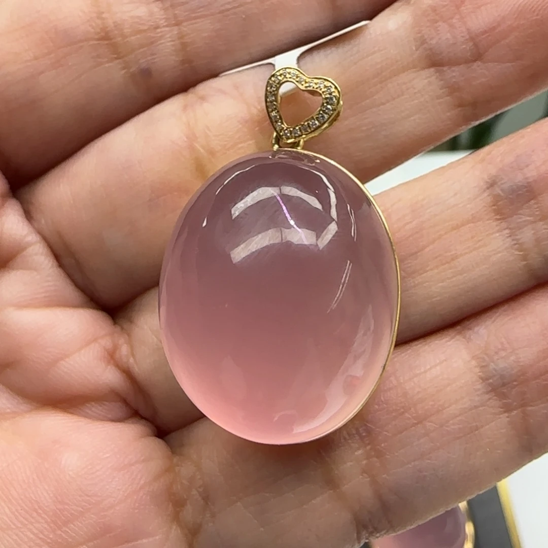 水晶吊坠18K金镶嵌JP37856成