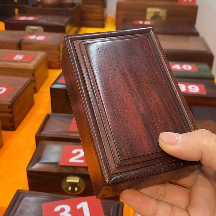 木印度小叶紫檀抽拉盒12×8×4