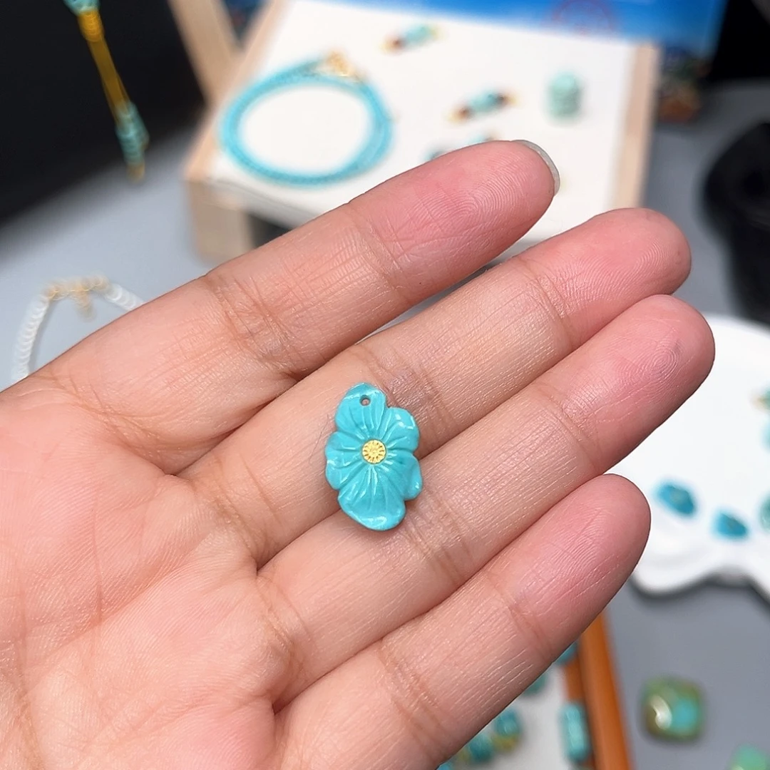 九***鸟绿松石未镶嵌珠宝半成品