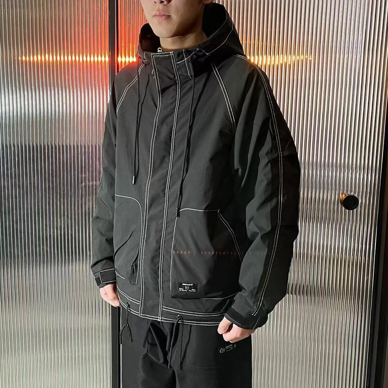 反季款休闲男士五色连帽夹克情侣穿搭ins潮流时尚连帽夹克GS1241