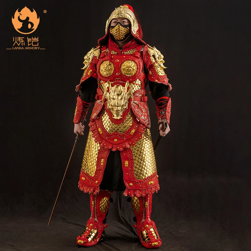 炼铠炼铠全套财神赵公明分体扎甲中国铠甲甲胄成品古代摆件