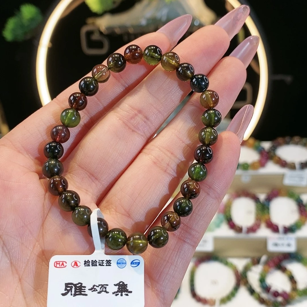 碧玺手链未镶嵌G2335单圈颜色微差