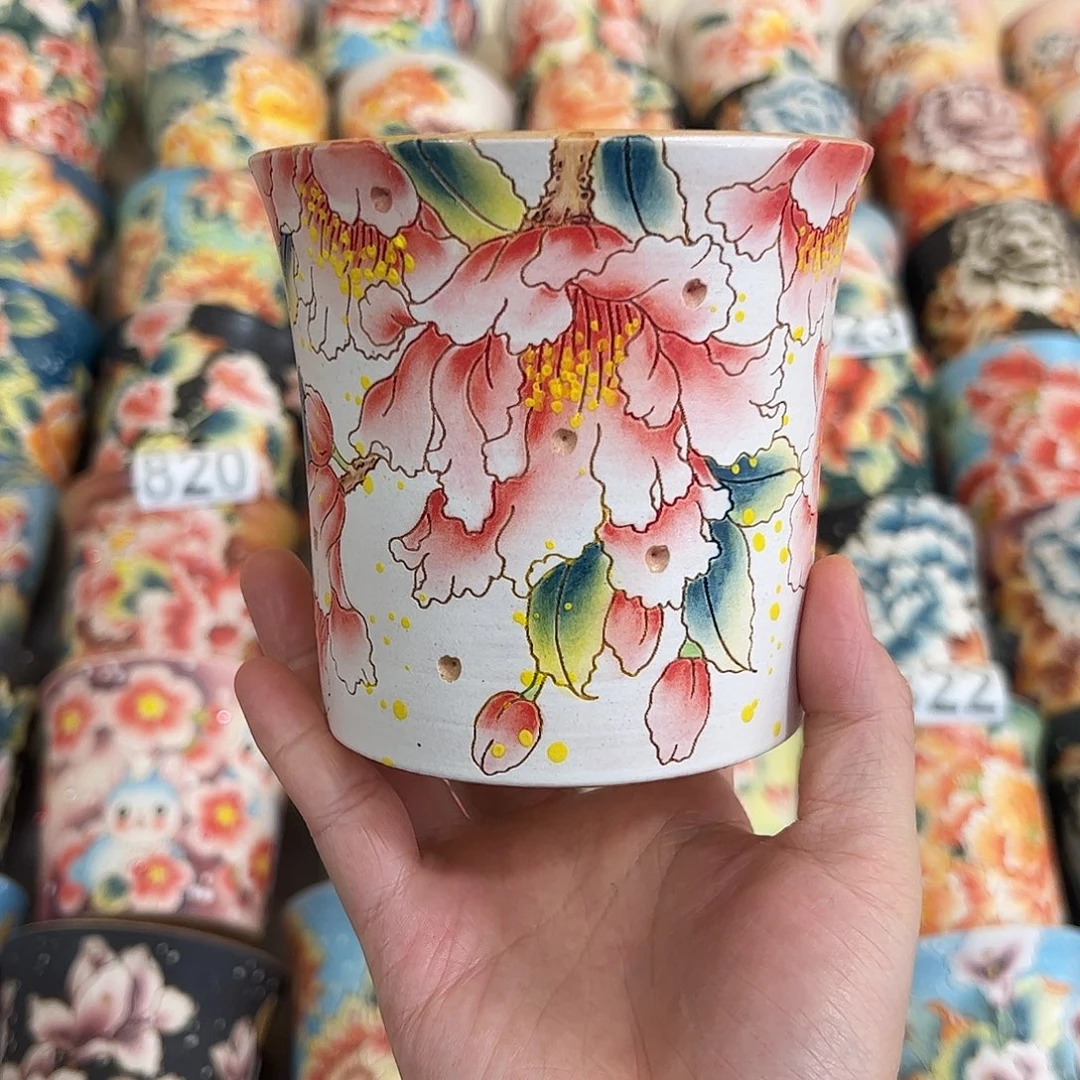 景德镇炫彩手绘口10.5高10