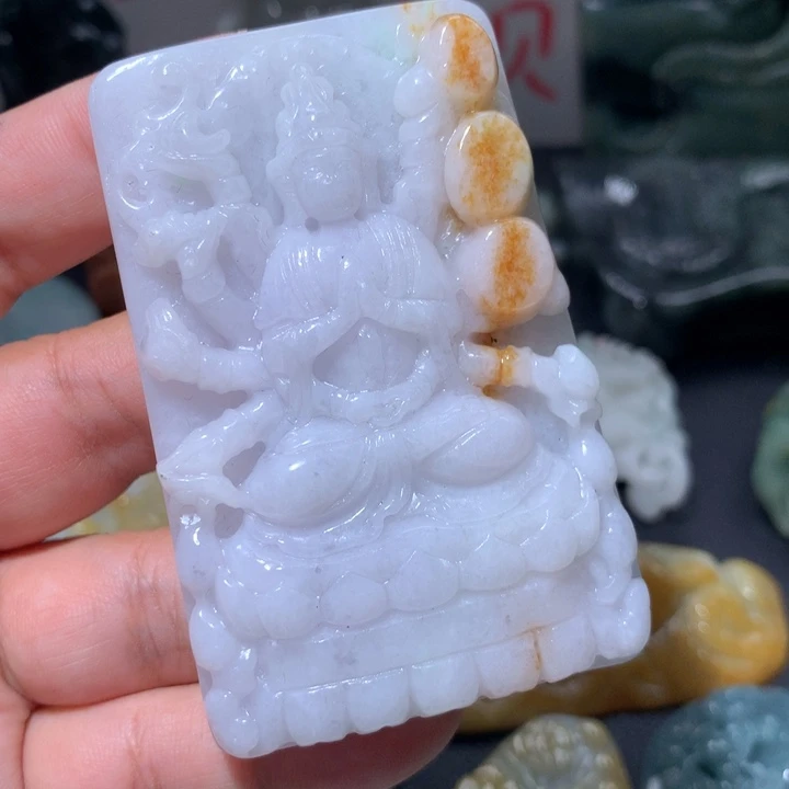 翡翠未镶嵌颈饰保真天然A货翡翠
