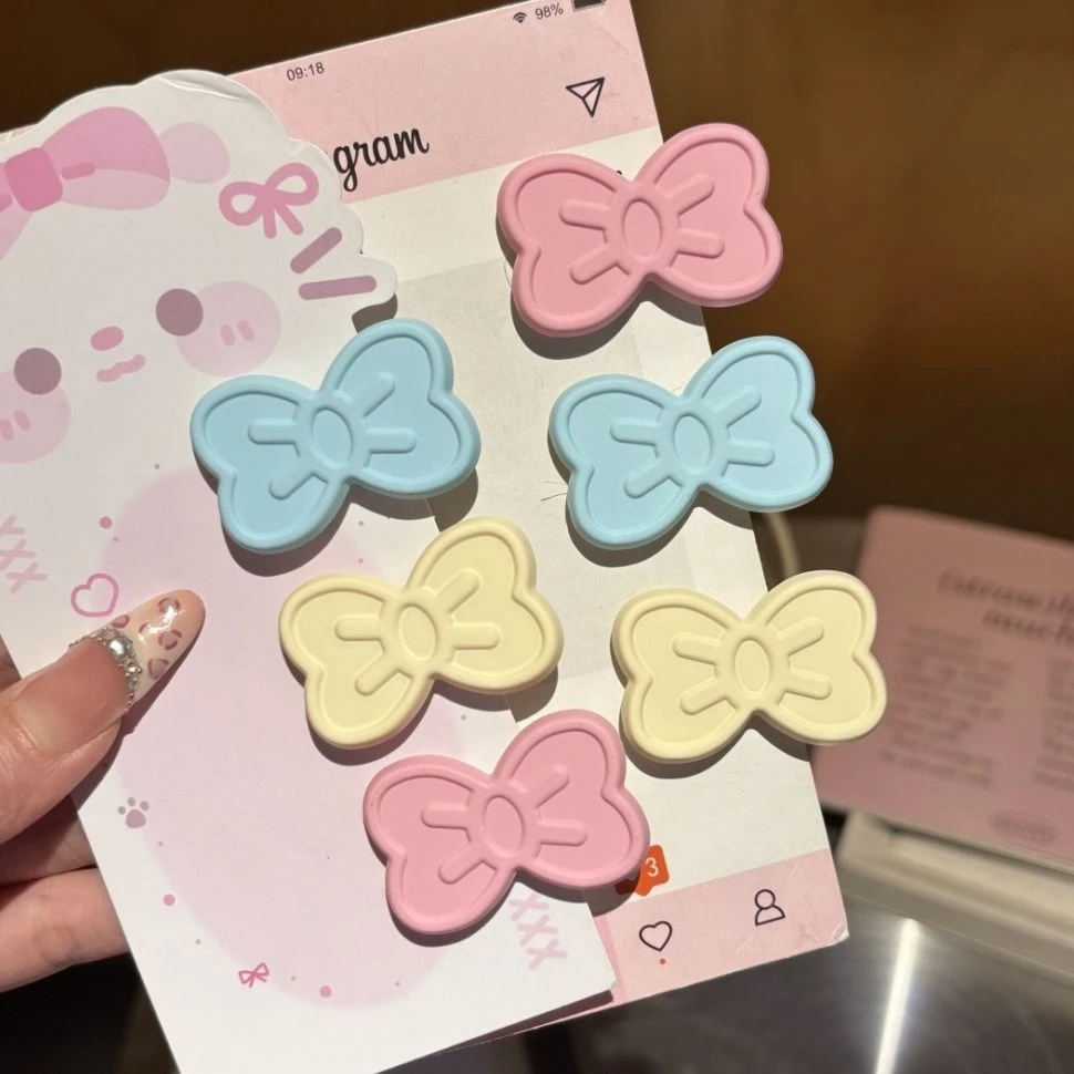 可爱奶油蝴蝶结发夹卡通马卡龙少女侧边刘海夹甜妹百搭ins风发卡