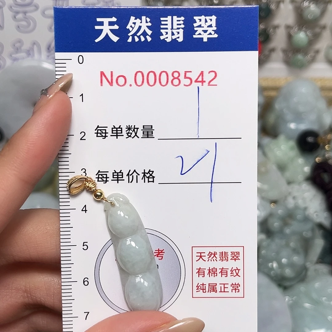 翡翠未镶嵌颈饰豆子