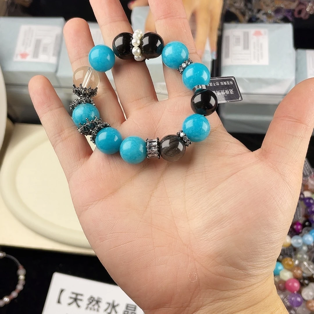 水晶手串银S925镶嵌