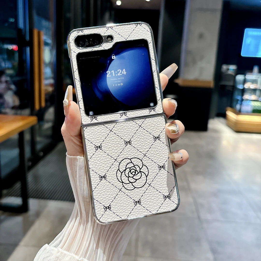 皮质新款三星zflip7适用折叠屏手机壳zflip6/5/4/3华为防摔小米