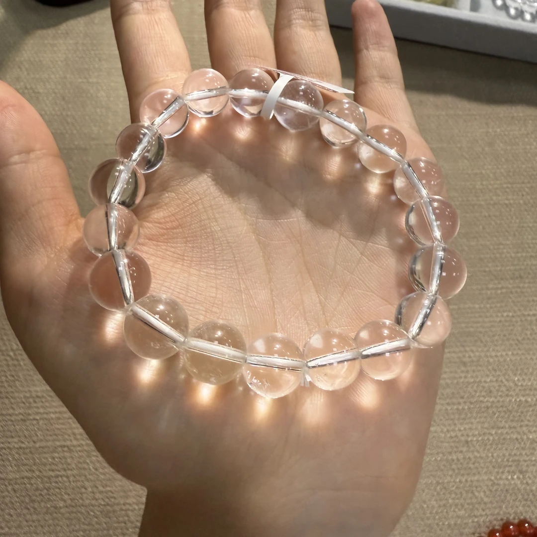 卡10mm白水晶单圈手串