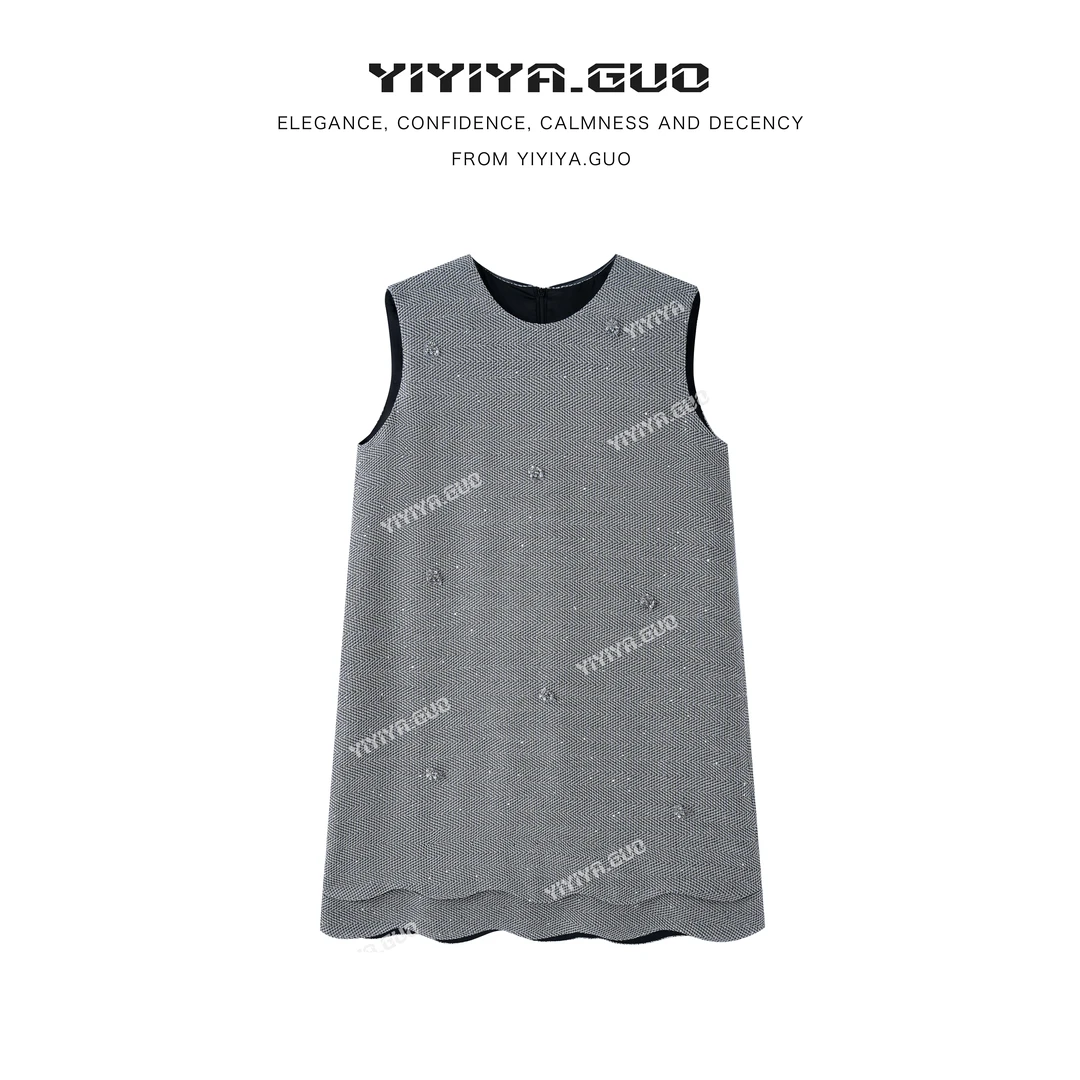 yiyiya.Guo艺艺吖【思密达】休闲时尚百搭奢雅透气连衣裙2485SS52